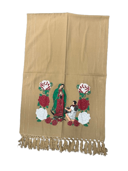 Rebozo Natural de Virgen de Guadalupe