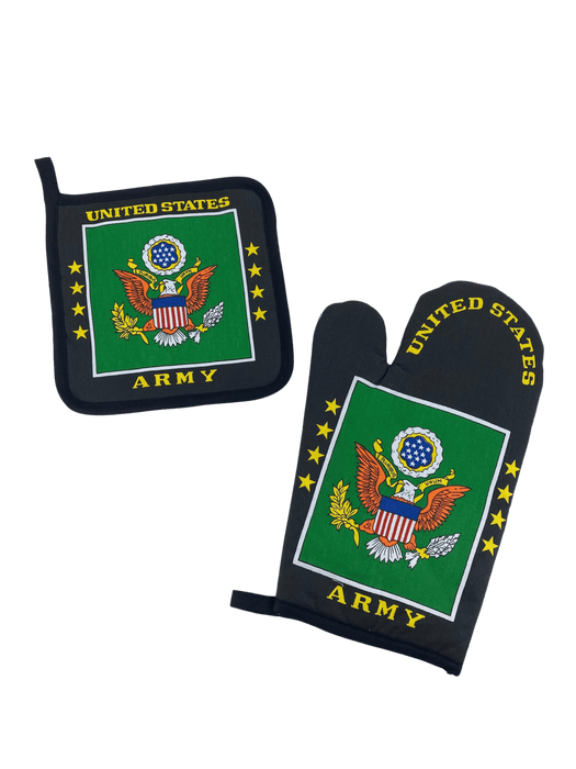 U.S. Army Flag Kitchen & BBQ 3pc Set w/Apron, Oven Mitt, Potholder