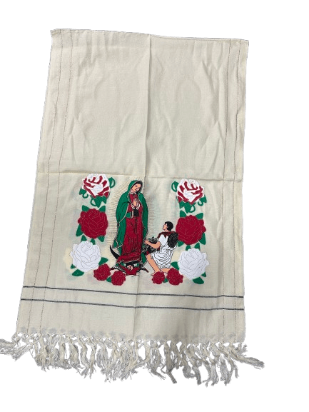 Rebozo Natural de Virgen de Guadalupe