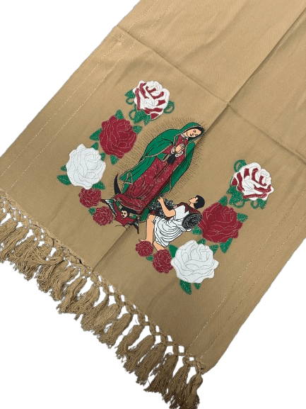 Rebozo Natural de Virgen de Guadalupe