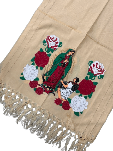 Rebozo Natural de Virgen de Guadalupe