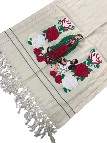 Rebozo Natural de Virgen de Guadalupe