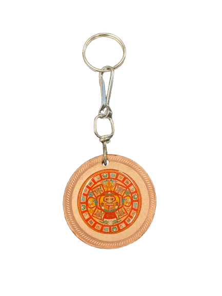 Aztec Calendar Keychain