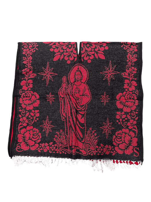 Poncho/Gaban San Judas Tadeo Negro y Rojo