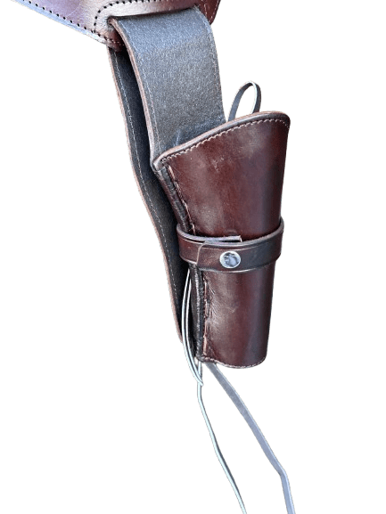 Right Handed Chocolate Brown Western Gun Belt Holster