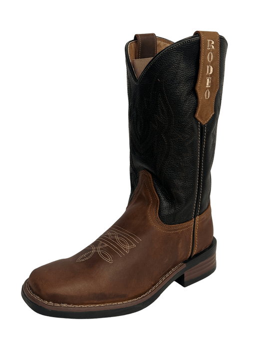 Women's Brown Flames Rubber Sole Leather Boot