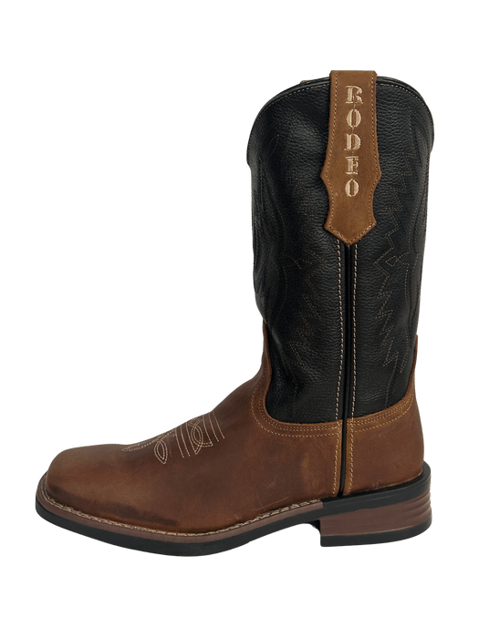 Women's Brown Flames Rubber Sole Leather Boot