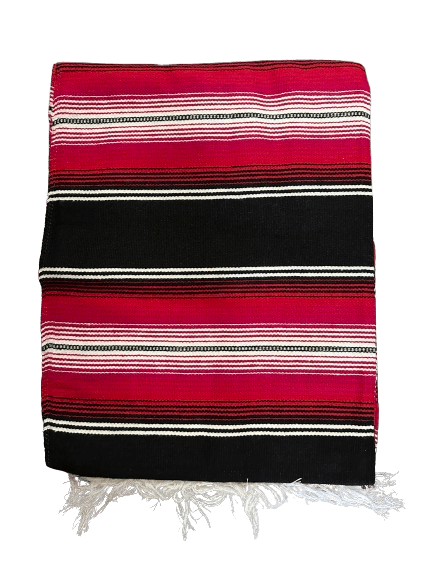 Black and Red with Burgundy XLarge Sarape Saltillo