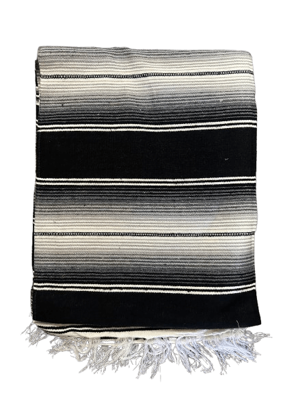 Black and White with Grey XLarge Sarape Saltillo