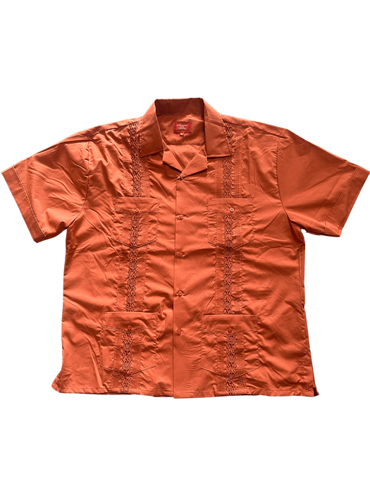 All Copper Collared Guayabera Shirt