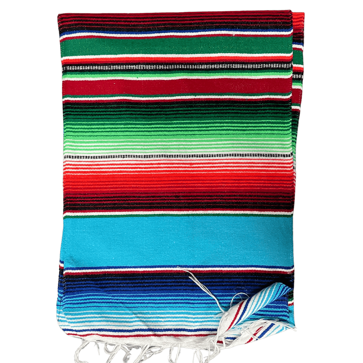 Light Blue Sarape Saltillo Table Runner — Rodeo Durango Brand Corp.