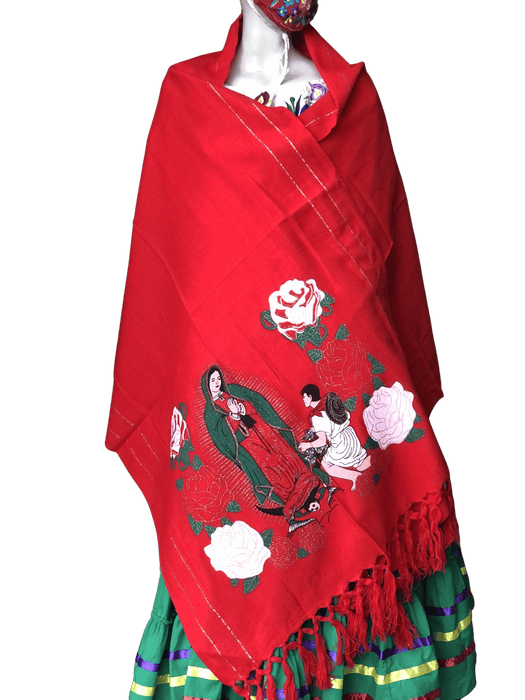 Rebozo Natural de Virgen de Guadalupe