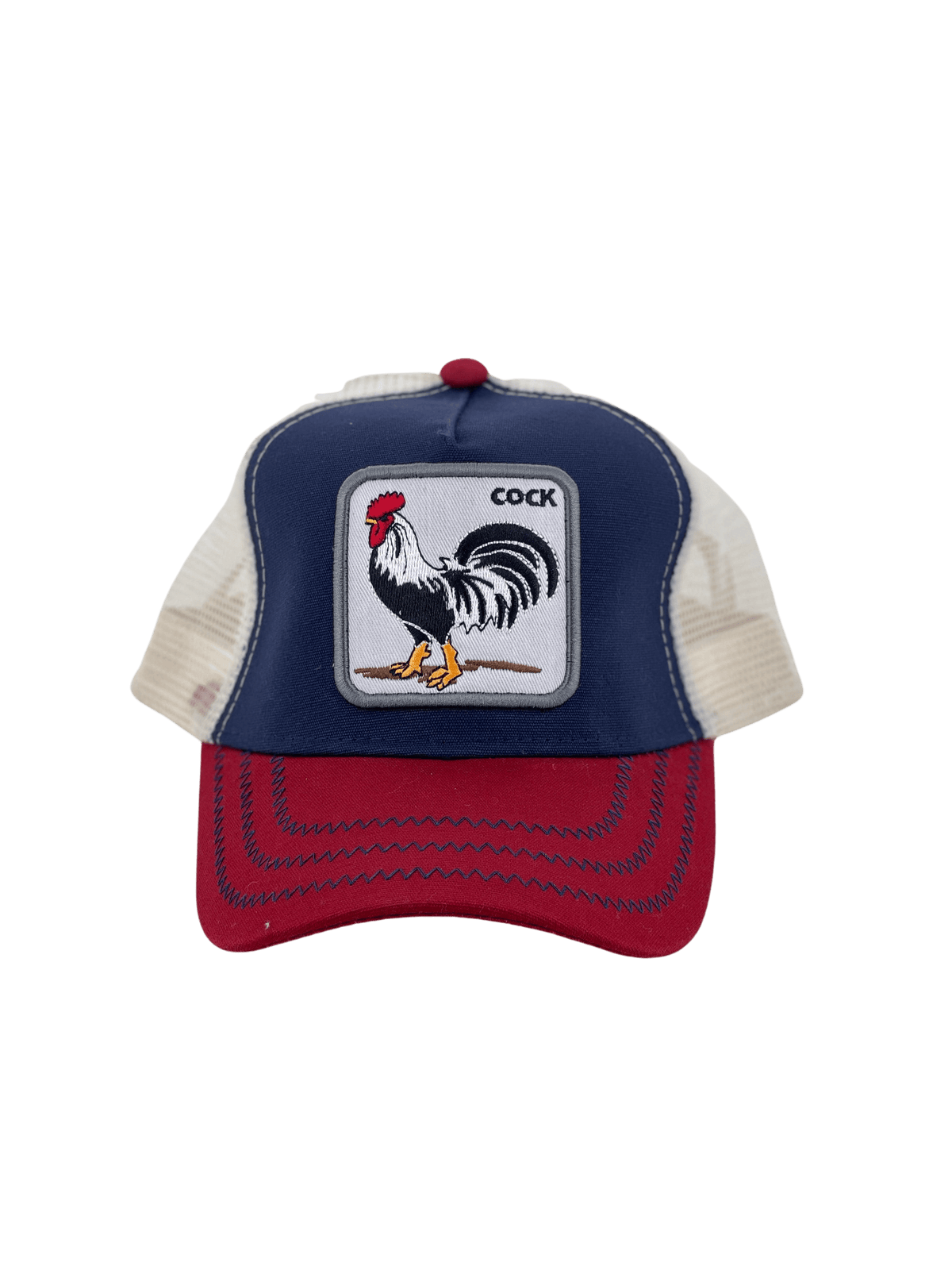 Cock Navy Blue with Red and White Snapback / Gorra — Rodeo Durango Int'l