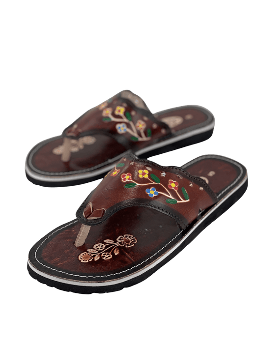 Leather Sandal - Flower Roots